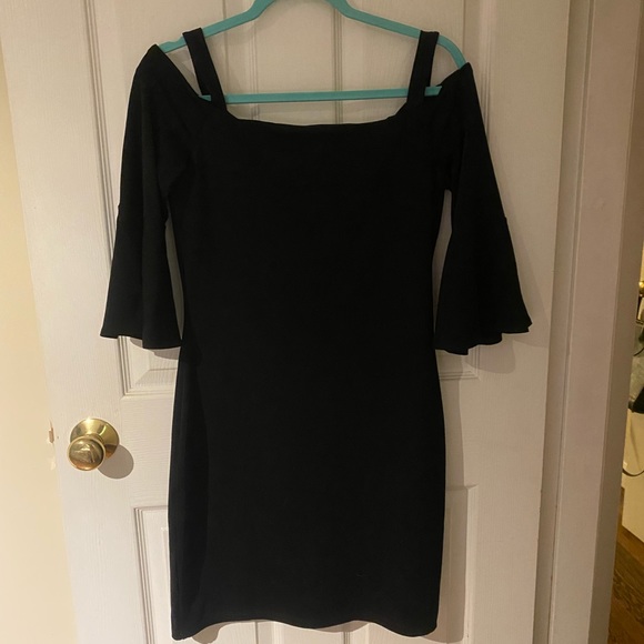 *NWT Susana Monaco Black Above Knee Black Eleanora Dress- SZ LG - Picture 5 of 16